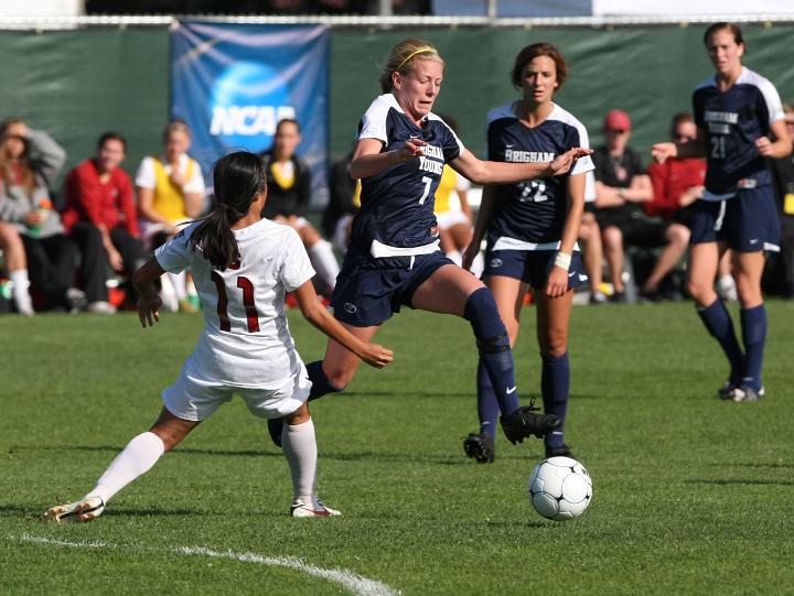 014NCAA BYU vs Stanford-.JPG - 2009 NCAA Women's Soccer Championships second round, Brigham Young University vs. Stanford. Stanford wins 2-0 and advances to the round of 16.